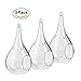 SWISSELITE Glass Hanging Planters Hanging Glass Terrariums, Plant Terrariums Set (3 Pack Water-Drop)