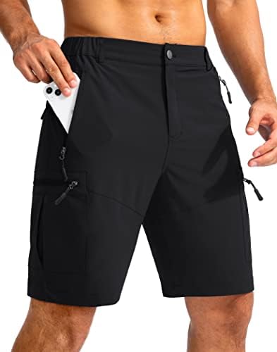Pudolla Mens Hiking Shorts Cargo Shorts, Black, Medium price in