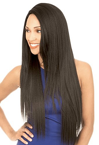 [Lace Front Wig] Human Hair Blend 4X4 XL Magic Lace U-Shape Lace Wig - MLUH98 (1B)