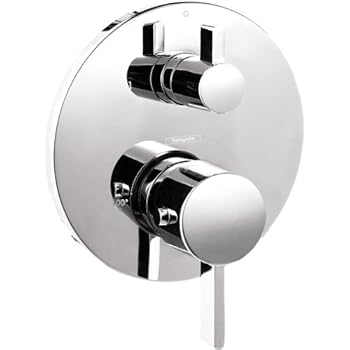 Hansgrohe 04230000 S Thermostatic Trim with Integrated Volume Control-Less Valve, 6.75 x 6.75 x 3.00 inches, Chrome
