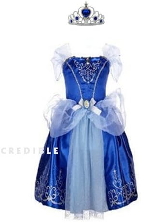Amazon Credible シンデレラ 風 子供用 プリンセスドレス 可愛いハートのティアラ Credible オリジナルグッズ ３点 セット 100cm To480 キッズコスチューム おもちゃ