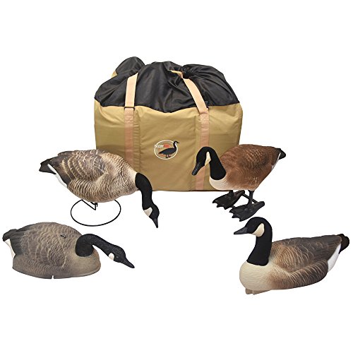 DecoyPro 6 Slot Goose Decoy Bag - Fits Full Body Goose Decoys with Bases Attached - Floating Goose Decoys - Shell Goose Decoys - Padded & Adjustable Shoulder Strap - Water & Dirt Drain System