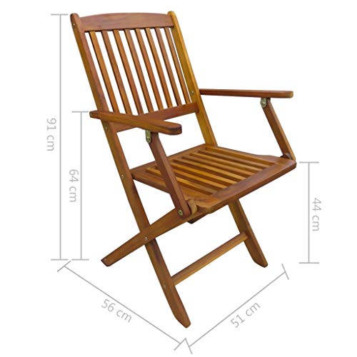 Tidyard Sitzgruppe Holz Essgruppe mit 4 Stühlen Klapptisch Garten Gartenmöbel Set 4 Personen Gartentisch mit Stuehlen Gartengruppe Sitzgarnitur Gartengarnitur Terassenmöbel Klappbar – Bild 7