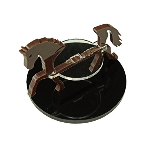 Litko Game Accessories Horse Character Mount with 50mm Circular Base, Brown