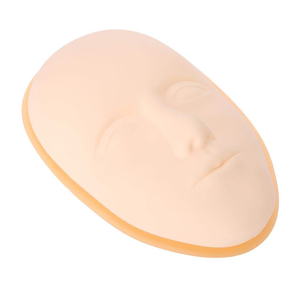 Training Mannequin Head, Tattoo Mannequin Training Eyelash Extensions, 5D Tattoo Practice Permanent Makeup Microblading Eyebrow Lip Training Silicone Fake Skin(#03(Tattoo Accessory Set))