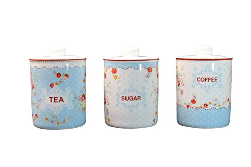 New Tea Coffee Sugar Canisters Jars Storage Green Red Black Blue