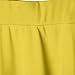JNTworld Women Stretch high Waist Flared Plain Pleated mini skirt, XL, yellow