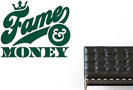CUT IT OUT Fame And Money Wall Stickers And Art Decals - Large (Height 57cm x Width 68cm) Shiny Gold