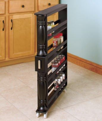 Slim Can and Spice Racks (Black 