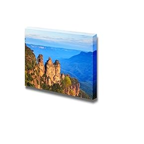 Beautiful Scenery Landscape The Three Sisters from Echo Point Blue Mountains National Park NSW Australia - Canvas Art Wall Art - 12" x 18"