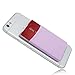 Card Holder EZColoris Cell Phone Credit Card Holder Flexible Lycra Pouch 3M Removable Adhesive Sticker on Wallet (Purple)