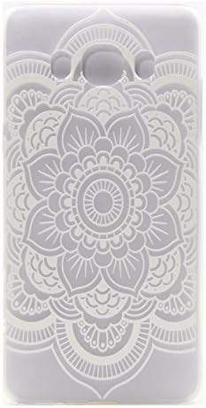 J510 Case,Galaxy J5 2016 (5.2 Inch) Case, "HTD CASE"[Ultra Slim] [Frosted] Semi-transparent Hard PC Back Cover Case With A " Anti-dust Stopper " For Samsung Galaxy J510/J5 2016 (Flower3)