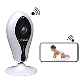 IP Camera HD 720P Wireless WiFi Privacy Security Panoramic Camera with Two-way Audio, Red Light Night Vision Surveillance Camera, Smart Wide Angle 360 Degree Rotation P2P Motion Detection Camera