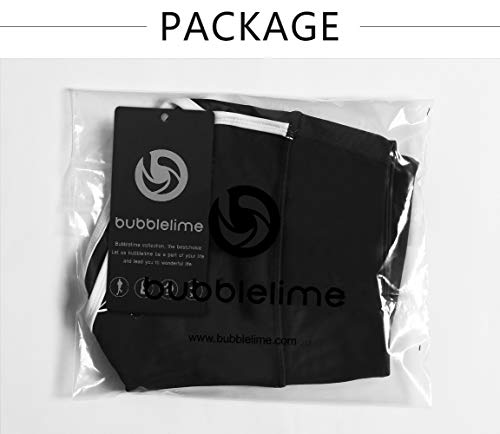 BUBBLELIME Yoga Shorts Inner Pocket Running Shorts Moisture Wicking UPF30+, Bwhb007 Black, Medium - Thumbnail 6