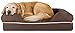 Friends Forever X-Large Dog Bed, Orthopedic Dog Sofa Memory Foam Mattress, Calming Dog Couch Bed, Wall Rim Pillow, Water Resistant Liner, Washable Cover, Non-Slip Bottom, Chester, X-Large Cocoa Brown
