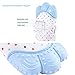 Baby Teething Mitten for Babies between 4 ~ 12 Months, BPA Free Food Grade Silicone Soothing Gum Relief Teething Gloves, Protect Babies from Hand-chewing, Biting and Saliva (1 pair) (Blue)