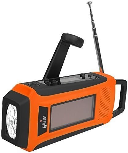 Emergency Solar Hand Crank NOAA weather radio, portable, with flashlight &amp; cell phone charger, 100% - Perfect for emergency kit!