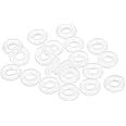 uxcell Silicone O-Ring, 10mm OD, 4mm ID, 3mm Width, VMQ Seal Rings Gasket, White, Pack of 20
