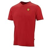 Ferrari Red Shield Vneck Tee Shirt