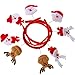 Naisian PBlongmin Patelai 7 Pieces Christmas Assorted Hair Hoop Headband Party Headwear for Cosplay Christmas Decoration