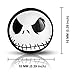 10 MM Stainless Steel Jack Skellington Round Circle Button Stud Post Earrings