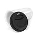 Eco 11-Ounce Ceramic Double Wall Thermal Coffee Tumbler - White w/Black Silicone Lid