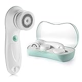 Pretty See Facial Brush 360° Rotating Face Cleanser Brush Microdermabrasion Facial Spin Brush 3-in-1 Set