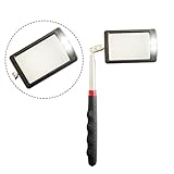 HARDK Telescoping Inspection Mechanics Mirror LED Lighted Flexible 360 Swivel Inspection (2 LED)