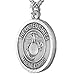 TrueFaithJewelry Sterling Silver United States Marine Corps Medal with Saint Michael Back, 3/4 Inch