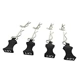 Hot Racing AC03EZ01 1/10 Black Aluminum EZ Pulls (4) Body Clips (8)