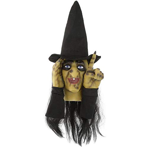 Scary Halloween Decoration Tapping Witch Props Motion Activated