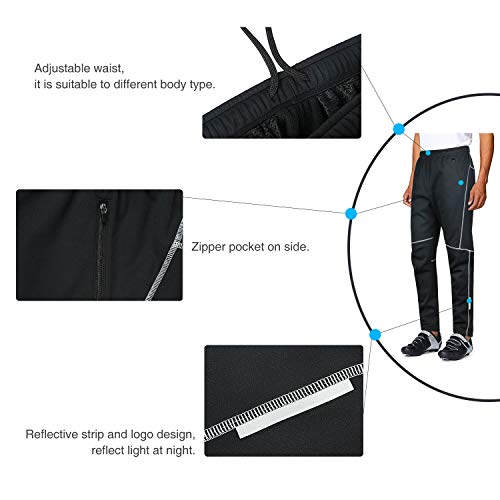 4ucycling Mens Windstopper Casual Outdoor and Multi Sporting Pants Fleeced