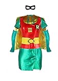 Ecilu Women's Adult Sexy Robin Super Hero Plus Size Costume