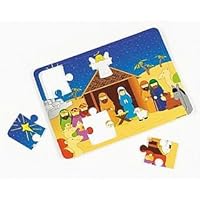 Crafty Capers Sale - 12 Individually Packed Foam Christian Christmas Nativity Puzzles