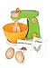 Hape - Playfully Delicious - Mighty Mixer Wooden Play Kitchen Set with BONUS Play Eggs