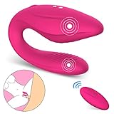 Clitoral G-spot Couples Vibrator - Adorime Wireless Anal Clitoris Stimulator, Waterproof Vaginal Massager with 10 Powerful Vibrating Modes, Rechargeable Adult Sex Toys for Women Masturbation(Pink)
