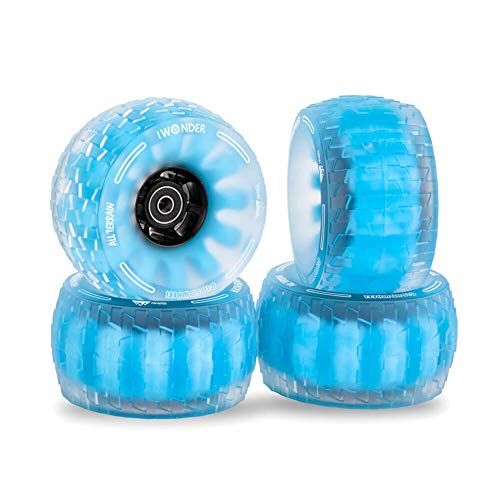 IWONDER Cloud Wheel Electric Skateboard Wheels All Terrain Off Road 120mm 78A Translucent Urethane Patented Damping Foam Core Longboard Wheels