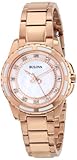 Bulova Women's 98P141 Analog Display Japanese Quartz Watch in Rose-Gold Tone