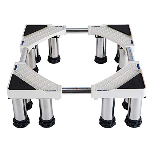 Trolley Pedestal for Washing Machine, Home Heavy-Duty Adjustable Appliance Base for Tumble Dryers Refrigerator,(Stainless-Steel)-12foot-10cm