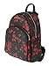 Michael Kors Abbey Medium Black Signature Leather Roses Backpack Bag