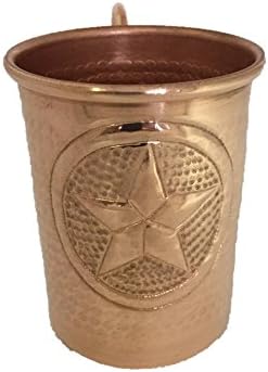 16 oz. Moscow Mule Hammered Copper Mug, handcrafted 100% pure copper with Texas Star logo