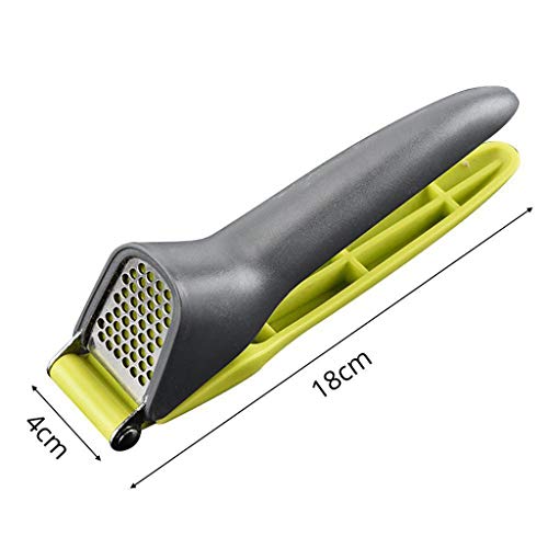 Stainless Steel Garlic Press Crusher Squeezer Masher Home Kitchen Mincer Tool-SUNSEE New (Green) - Thumbnail 7