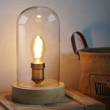 HJL-60W Creative Table Light with Glass Shade Wood Holder Light in the Light(BBBY) , 110-120V