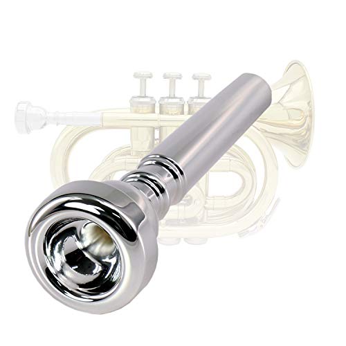 SunTrade Copper Alloy Trumpet Mouthpieces for For Yamaha or Bach, Conn and King Trumpet (5C, Silver 2)