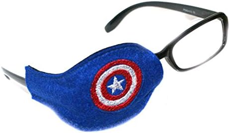 Kids and Adults Orthoptic Eye Patch For Amblyopia Lazy Eye Occlusion Therapy Treatment Captain America Design