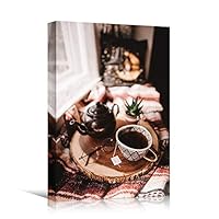 Canvas Wall Art Tea Preparation Coffee Drinks Kitchen Multicolor Photography Rustic Urban - 12x18 inches