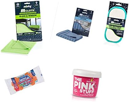 Mrs Hinch 5 PCE Cleaning Cloth Bundle Minky m Cloth,The Pink Stuff