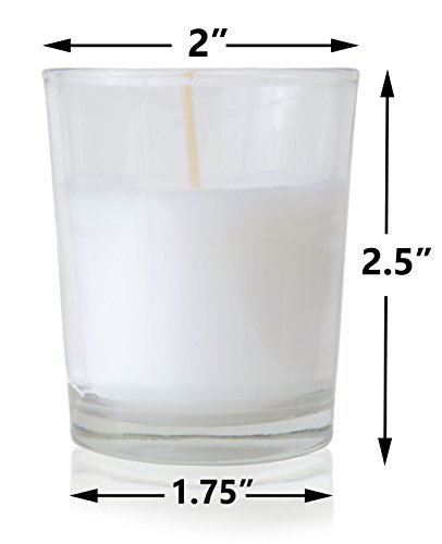image for Harmonic Blossom Glass Votives 24 Pack - Premium White Unscented Votiv
