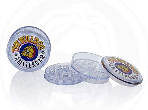 The Bulldog Amsterdam Plastic Grinder | 3 Parts Clear Acrylic Plastic Grinder for King Size Rolling Papers - Image 3