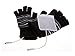 Lsgoodcare Black USB Fingerless Heating Knitting Hands Warm Gloves Gloves